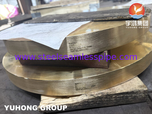 ASTM B171 C46400 Disco de cobre de latão naval para aplicações marítimas e industriais