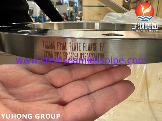 EN1092-1 F316L Flange de chapa plana de aço inoxidável PN2.5-PN100, DN10-DN600