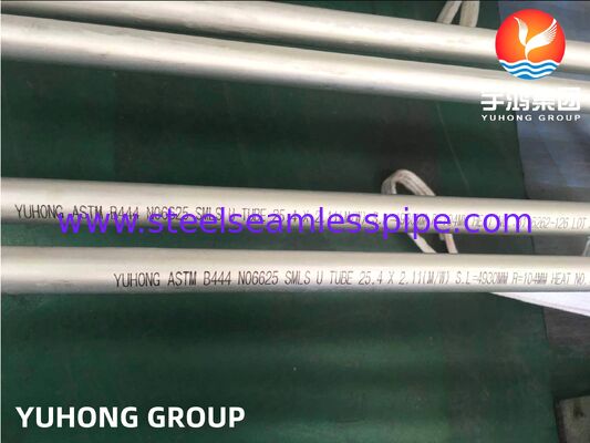 Tubo Inconel 625 sem costura em U para trocadores de calor casco e tubo ASTM B444