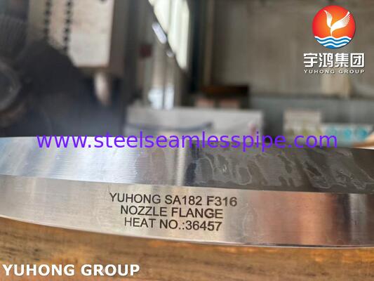ASME SA182 F316L Flange de aço inoxidável Flange de bico forjado para recipientes sob pressão
