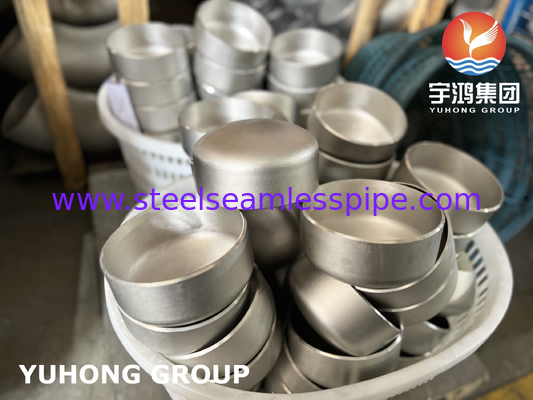 Tampão de Aço Inoxidável ASTM A403 WP316L para Soldagem de Topo ASME B16.9 Jateado para Tubulações Industriais