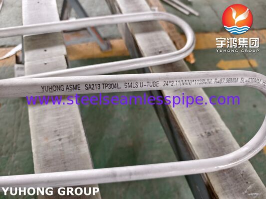 ASME SA213 TP304L Stainless Steel Seamless Heat Exchanger U Bend Tube For Refinery