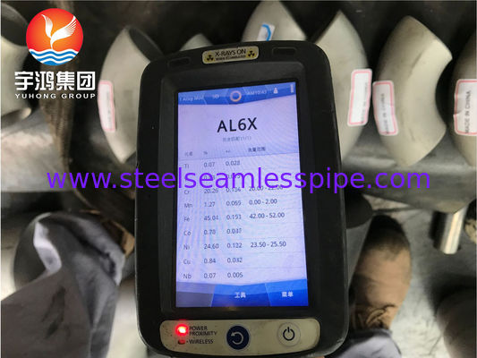ASTM B366 AL6XN UNS N08367 Instalação de tubos de aço inoxidável super austenítico com cotovelo