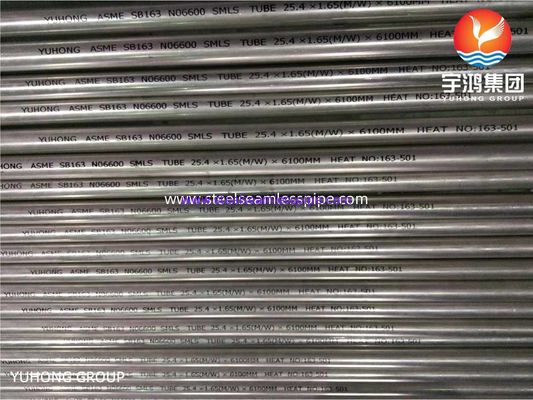 Tubos de liga de Nicke Inconel 600 Tubos sem costura para trocadores de calor SB163 UNS N06600