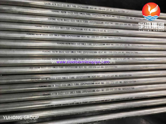 Tubo sem emenda 25*2*6000mm do aço de ASTM B622 C22 UNS N06022 Hastelloy