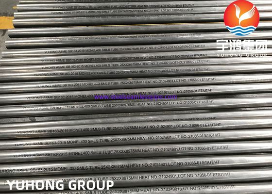 ASME SB163 UNS N04400 / Monel 400 Tubo de trocador de calor sem costura de liga de níquel