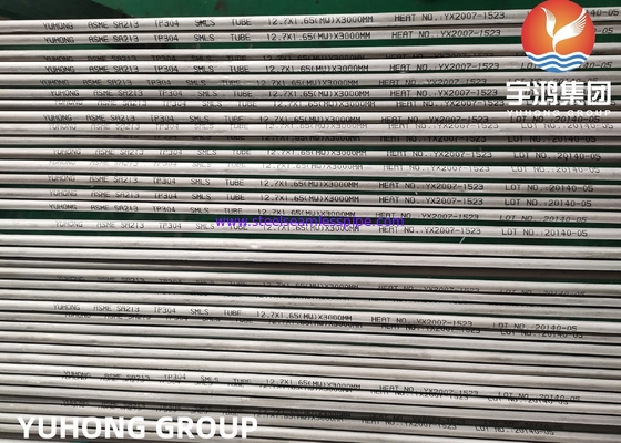 A norma ASME SA213 TP304, 1.4301, S30400 Tubos sem costura de aço inoxidável para trocadores de calor