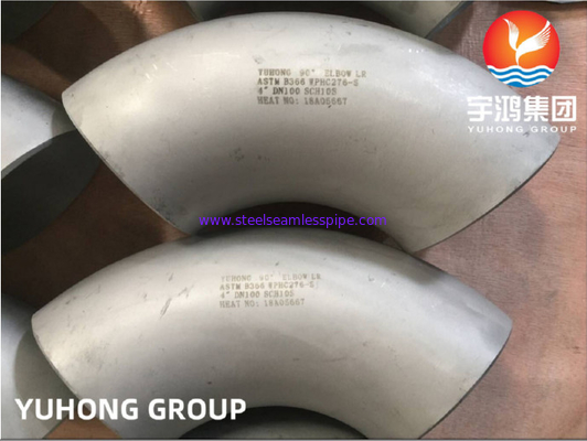 Cotovelo LR B16.9 de ASTM B366 WPHC276-S DN100 Sch10s 90Deg