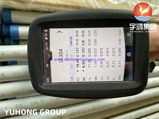 ASTM A213 TP304 /TP304L Tubos sem costura de aço inoxidável para trocadores de calor