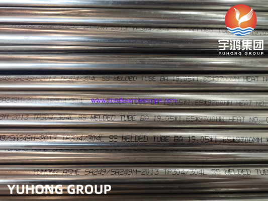 Tubos soldados de aço inoxidável ASTM A249 TP304/304L