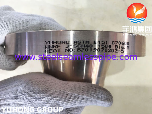 FLANGE DE COBRE B151 C70600 DO PESCOÇO DA SOLDADURA DO NÍQUEL/TIPO RF DO RUÍDO 2,0872