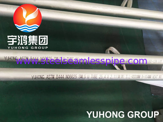 Tubo Inconel 625 sem costura em U para trocadores de calor casco e tubo ASTM B444