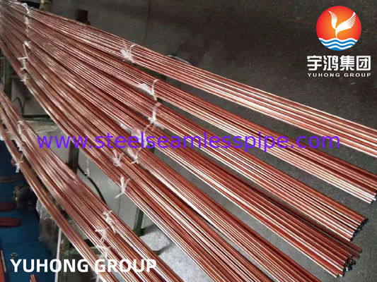 ASTM B111 / ASME SB111 TP2 UNS C12200 DHP Tubo de cobre Tubo de trocador de calor sem costura