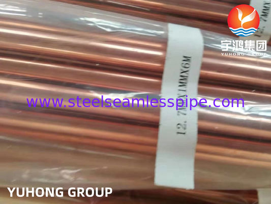 ASTM B111 / ASME SB111 TP2 UNS C12200 DHP Tubo de cobre Tubo de trocador de calor sem costura