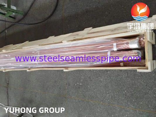 ASTM B111 / ASME SB111 TP2 UNS C12200 DHP Tubo de cobre Tubo de trocador de calor sem costura