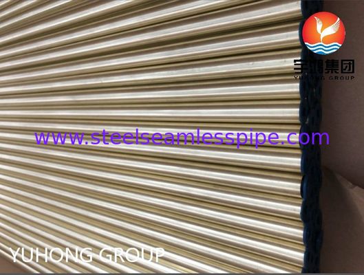 ASTM B111 C44300 O61 Tubos de cobre sem costura Tubos redondos de cobre de latão para aplicações em trocadores de calor