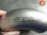 Encaixe de aço inoxidável do cotovelo de ASTM A403 WPS31254-S (254SMO) 90DEG LR