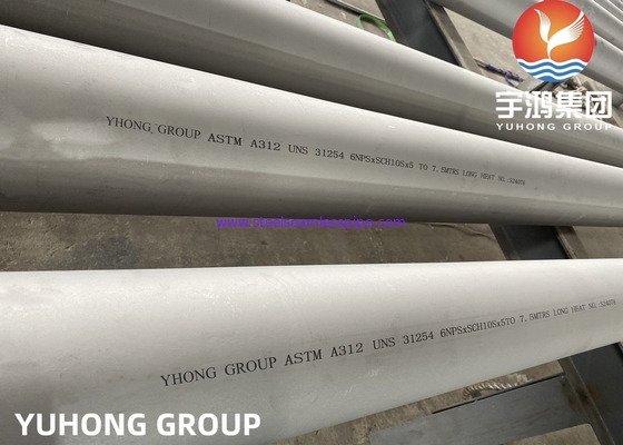 ASTM A312 UNS S31254 254SMO Tubos offshore duplex de aço inoxidável