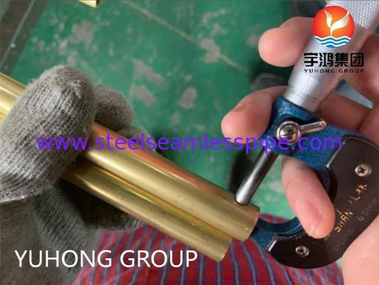 ASTM B111 C68700 Tubos sem costura de liga de cobre para aplicações em condensadores de trocadores de calor