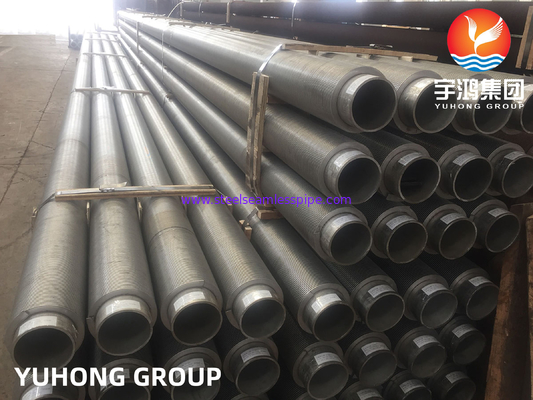 Tubo de barbatanas serrilhadas HFW, ASTM A210 / ASME SA210 GR.A1 Tubo de barbatanas de aço carbono