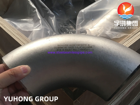 ASTM A403 WP347H 90 graus de cotovelo de aço inoxidável com encaixe de calda ASME B16.9