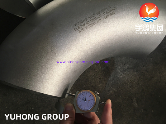 ASTM A403 WP347H 90 graus de cotovelo de aço inoxidável com encaixe de calda ASME B16.9