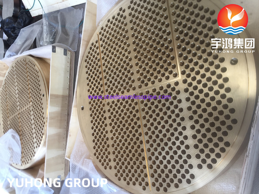 ASTM B171 C46400 Folha de tubo de liga de latão Trocador de calor Placa de tubo para recipiente sob pressão