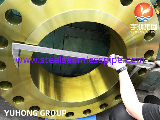 A694 F52 Flange de pescoço de soldagem com proteção contra ferrugem, aço carbono e ligas B16.47 Forja, resistente ao sulfeto de hidrogênio