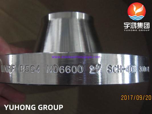 ASTM B564 Inconel 600 / UNS N06600 Flange de pescoço de solda forjada de aço de liga de níquel