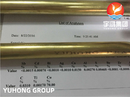 Do tubo de bronze sem emenda dos tubos de caldeira de ASTM B111 /ASME SB111 C44300 O61 petróleo e gás acabado a frio