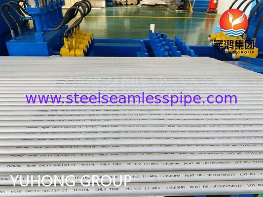 Tubo sem costura de aço inoxidável resistente à corrosão ASME SA213 TP316L para caldeira e trocador de calor com tamanho personalizado