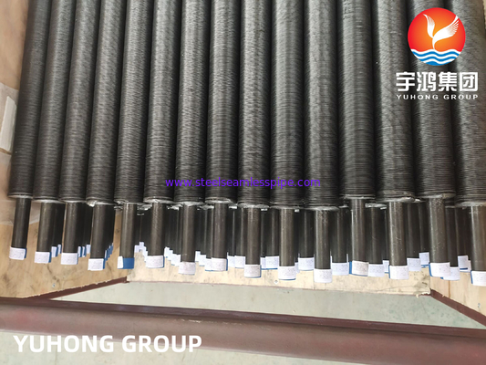 Tubo de barbatana incorporada, tubo de aço carbono ASTM A179 com barbatanas de alumínio 1060 para trocadores de calor