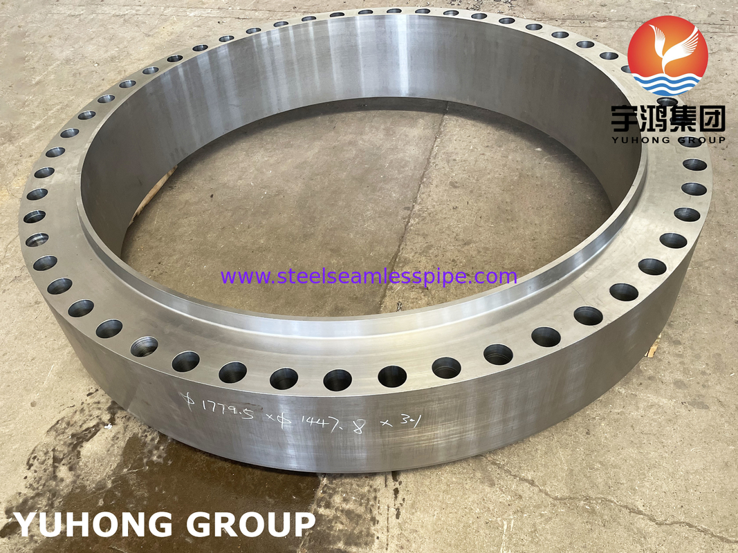 A105 Flange de pescoço de aço carbono forjado, Flange do corpo para vaso de pressão com boa durabilidade