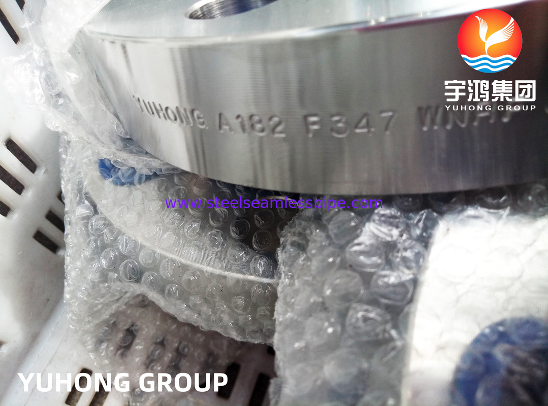 ASTM A182 F347 Flange de pescoço de solda de aço inoxidável, RF / RTJ Face para aplicação em altas temperaturas