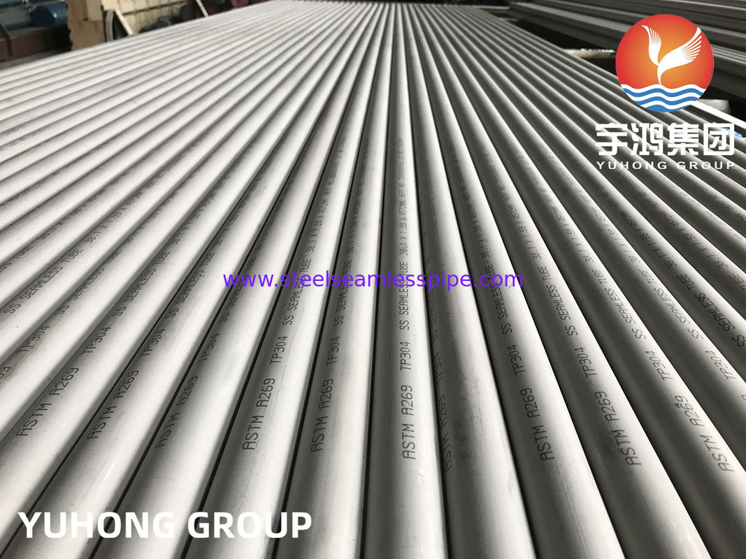 ASTM A269 TP304 Tubos sem costura de aço inoxidável emaranhados aquecidos para trocador de calor com teste PMI