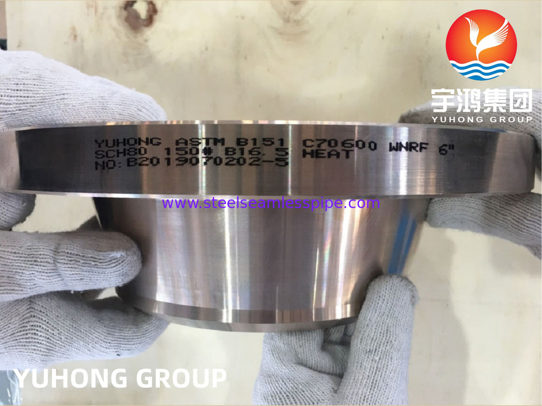 ASTM B151 C70600 2.0872 Cu-Ni liga forjada flange RF B16.5
