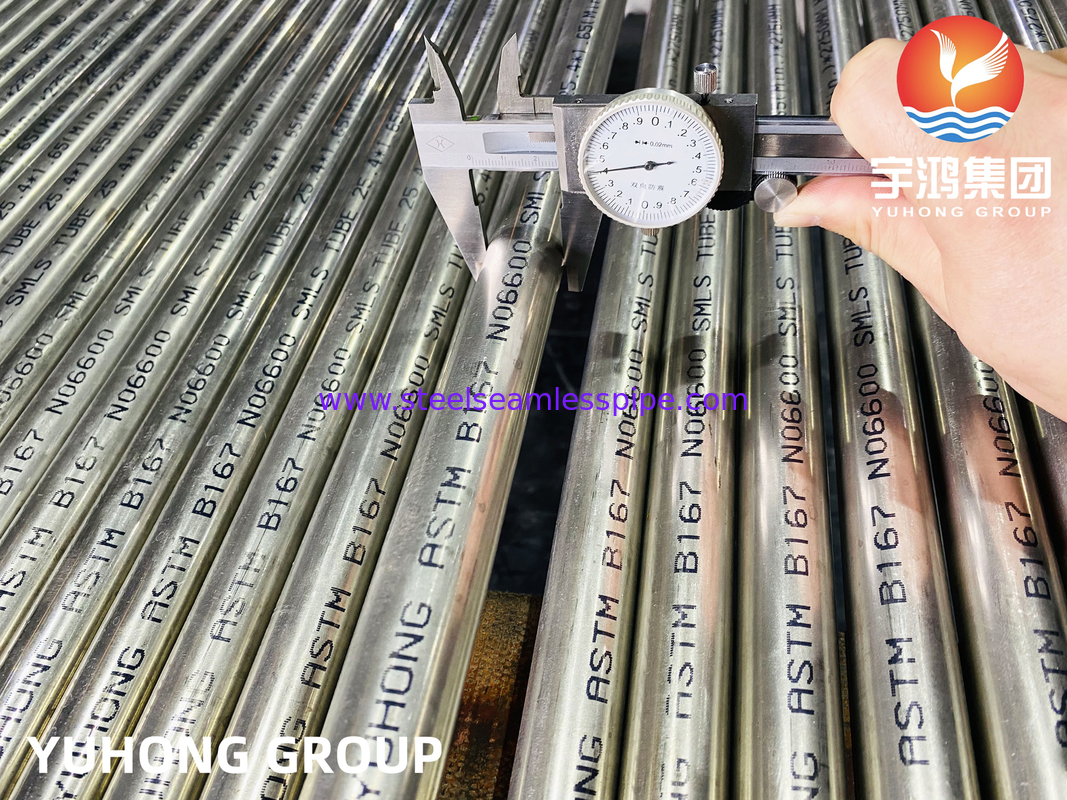 Reator nuclear Tubos usados ASTM B167 Inconel 600 / UNS N06600 Tipo sem costura