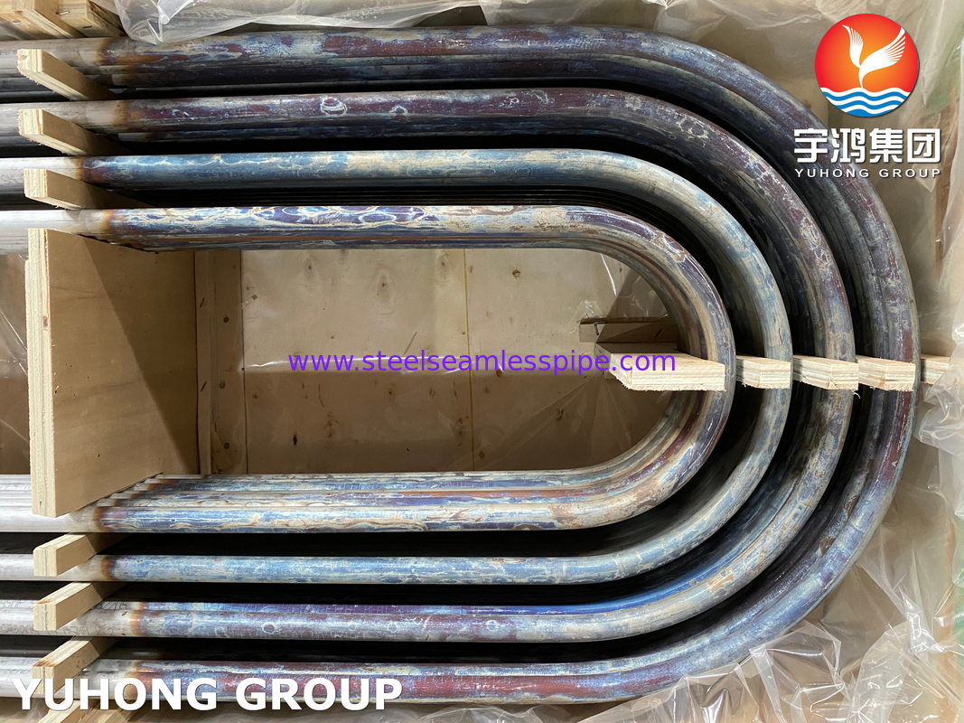 Tubo de trocador de calor, ASTM A789 UNS S32205 Tubo duplex de aço inoxidável sem costura U Bend