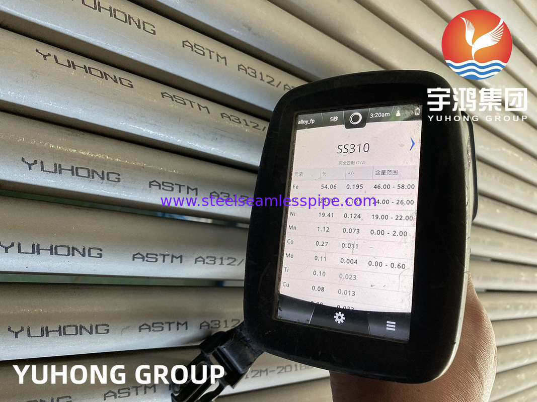 ASME SA2312 TP310S | ASTM A312 TP310S TP310H 310S 310MoLN Tubo de Aço Inoxidável para Indústria de Petróleo e Gás