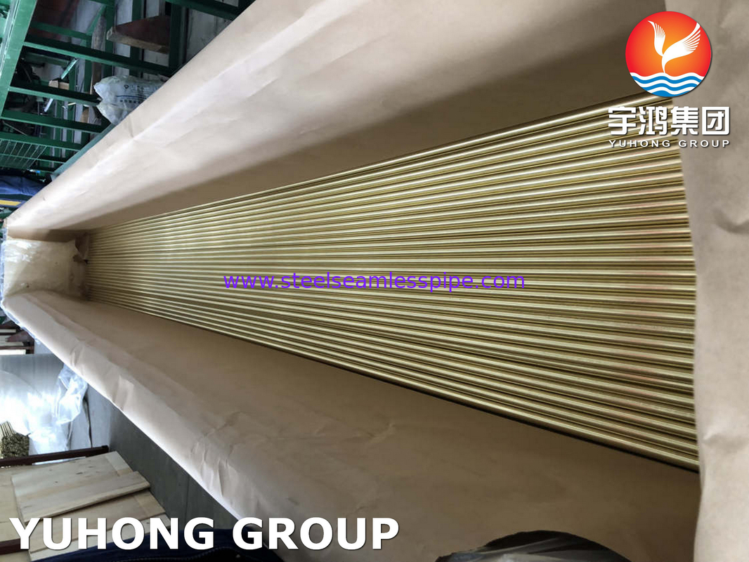 Tubo sem costura de liga de cobre Admiralty Brass Tube ASTM B111 C44300 C71500 C68700 Aplicação de trocador de calor