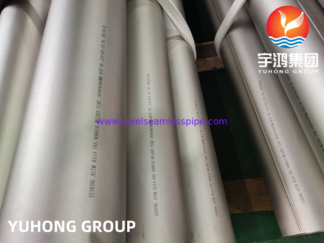 ASTM B514 Inconel 800H UNS N08800 Tubo soldado de liga de níquel de inconel para processamento de gás