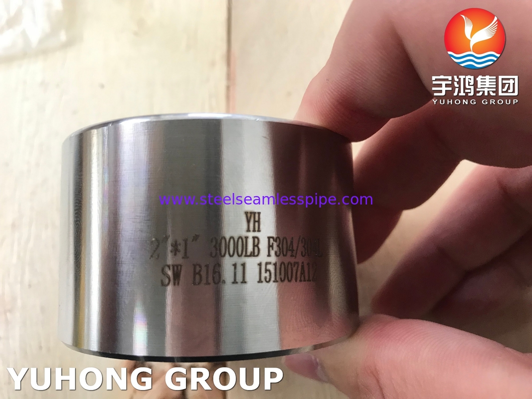 ASTM A182 F304, F304L Socket Solder Full Coupling, Half Coupling B16 de aço inoxidável11