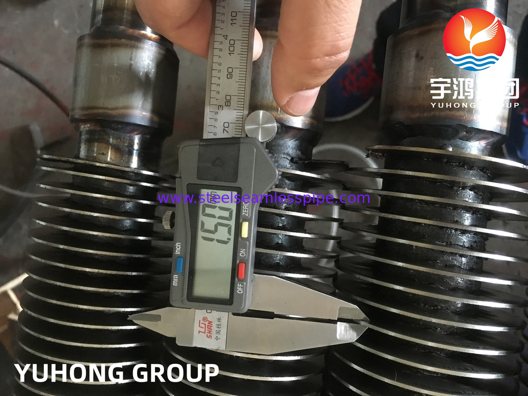 Tubo com aletas HFW: Tubo base ASTM A213 + Aletas HFW AISI 410 (11Cr) para Pré-aquecedor de Gás de Combustão H₂S