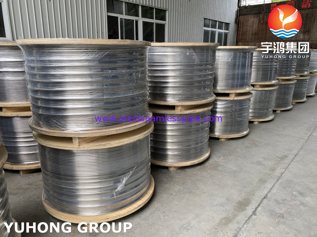 ASTM A269 TP316 TP316L Tubo de aço inoxidável austenítico enrolado soldado para indústria de cabos