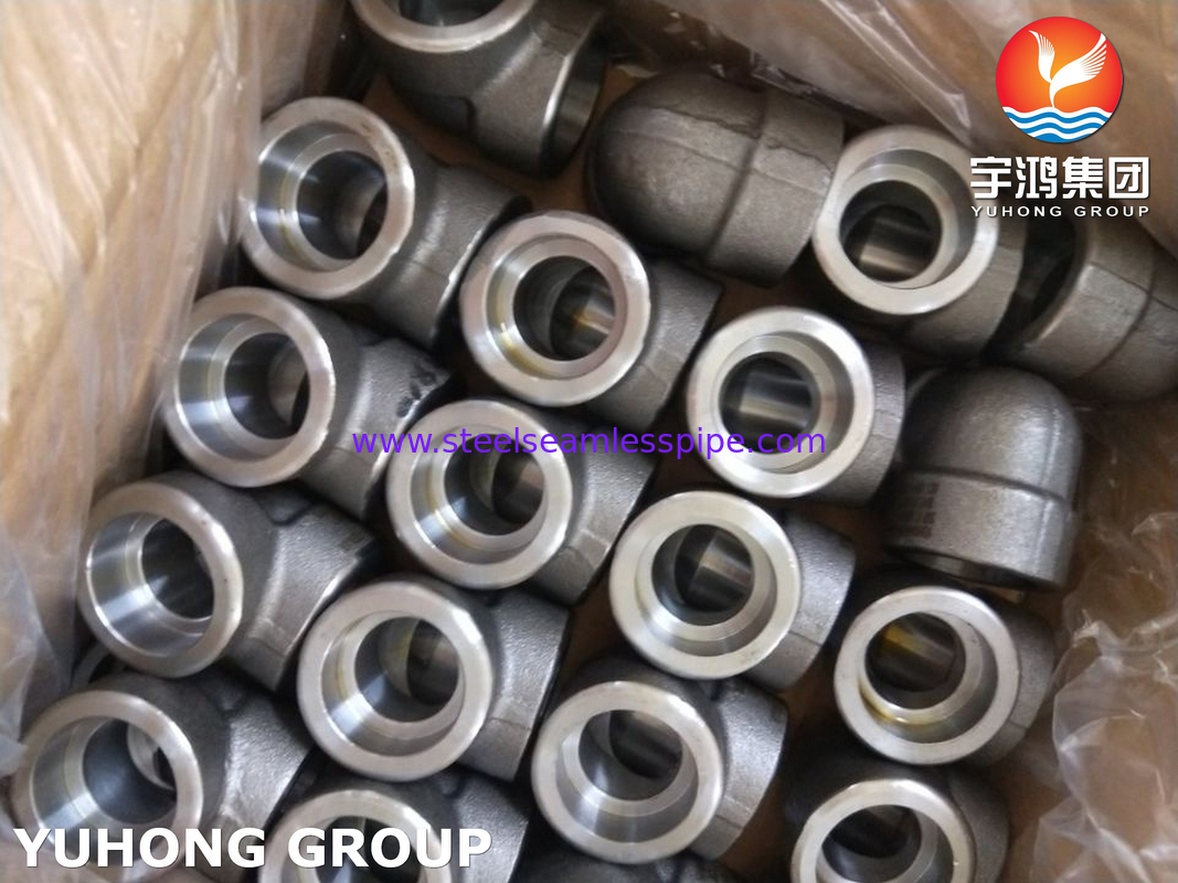 ASTM A105 Acessórios de aço carbono Socket Weld 90Deg LR Elbows 3000LBS ASME B16.11