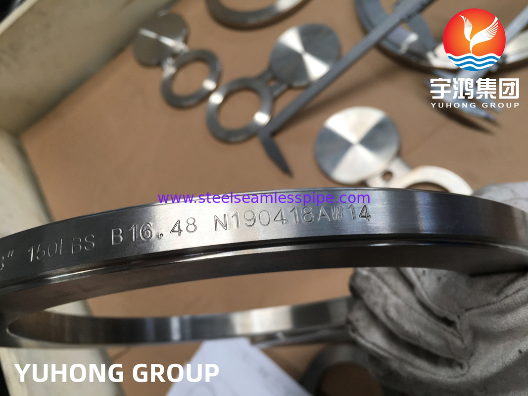 Flange de óculos, ASTM A182 F316L, Figura 8 Flange de aço inoxidável, RF ASME B16.48