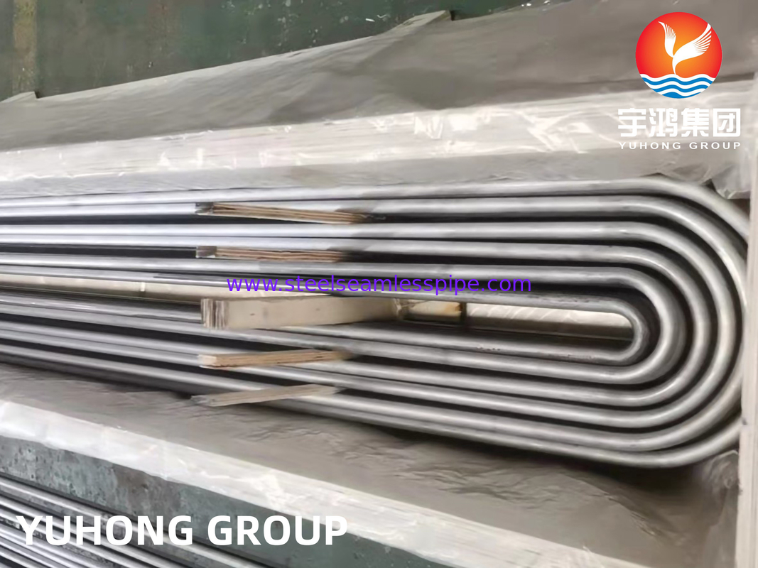 ASME SA213 TP347 TP347H Tubo de dobra em U de aço inoxidável ET/HT para trocador de calor