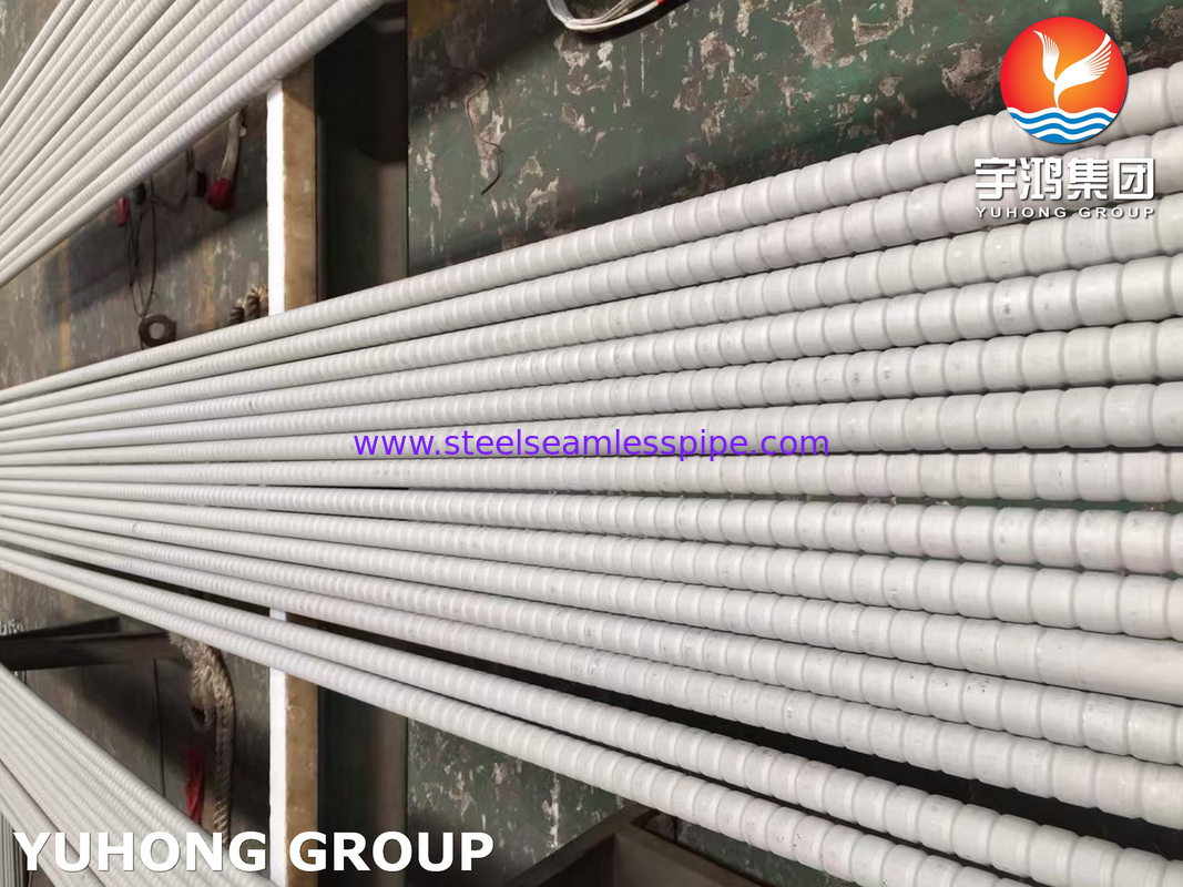 GOST9941 12X18H10T TP321 Tubos de barbatanas onduladas de aço inoxidável para arrefecedores de ar