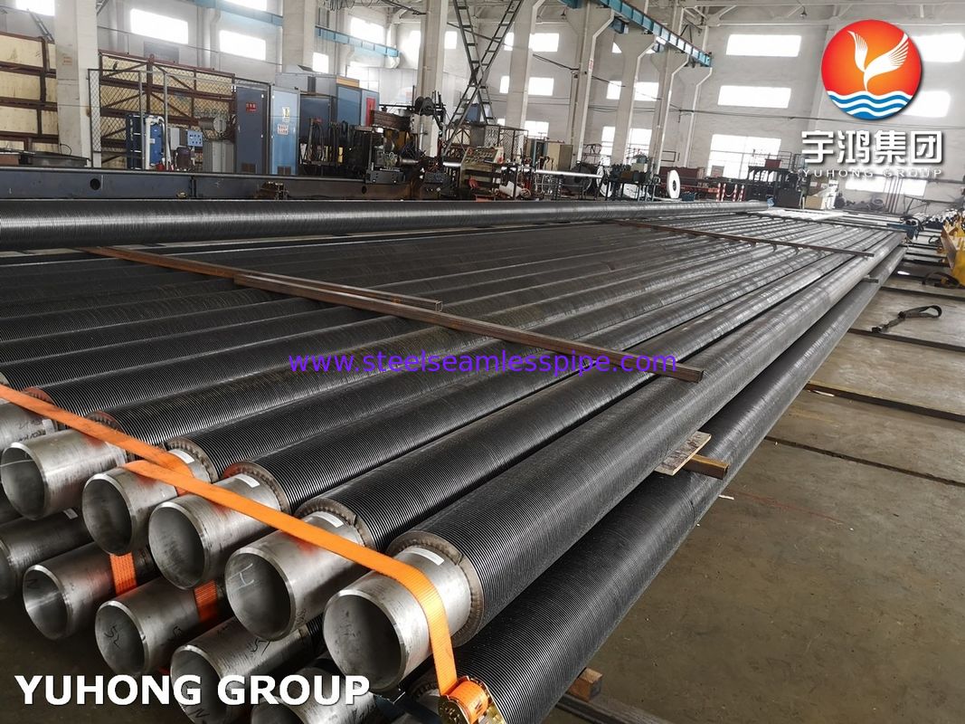 Tubo aletado de solda espiral HFW de aço inoxidável para alta eficiência térmica e transferência de calor compacta