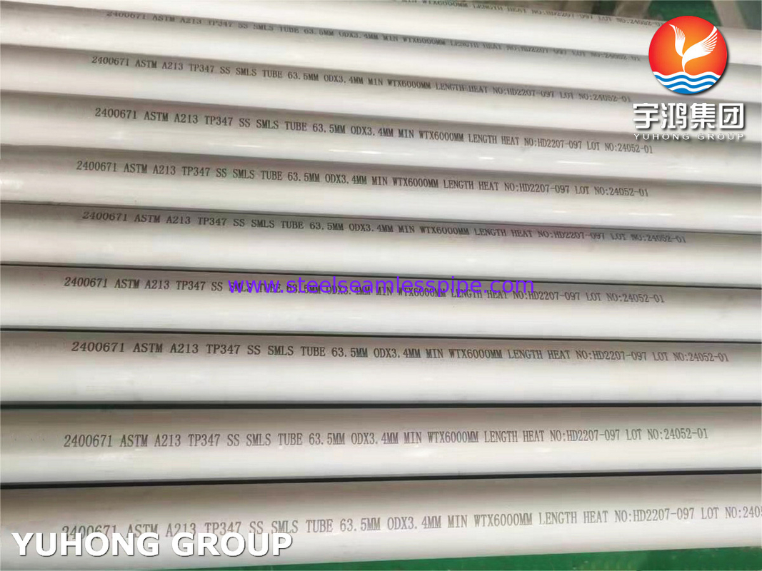 ASTM A213/ASME SA 213 TP347/TP347H Tubos sem costura de aço inoxidável na caldeira de trocador de calor